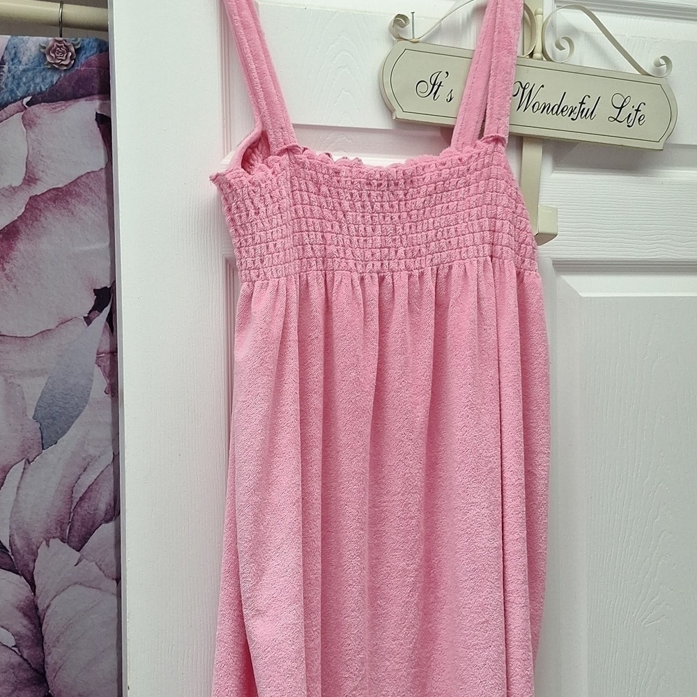 Q women's Coral Bay long solid pink stretch regular size beach cover up size XL